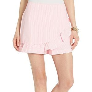 Lilly Pulitzer Faye Skort Capri Coral Seersucker